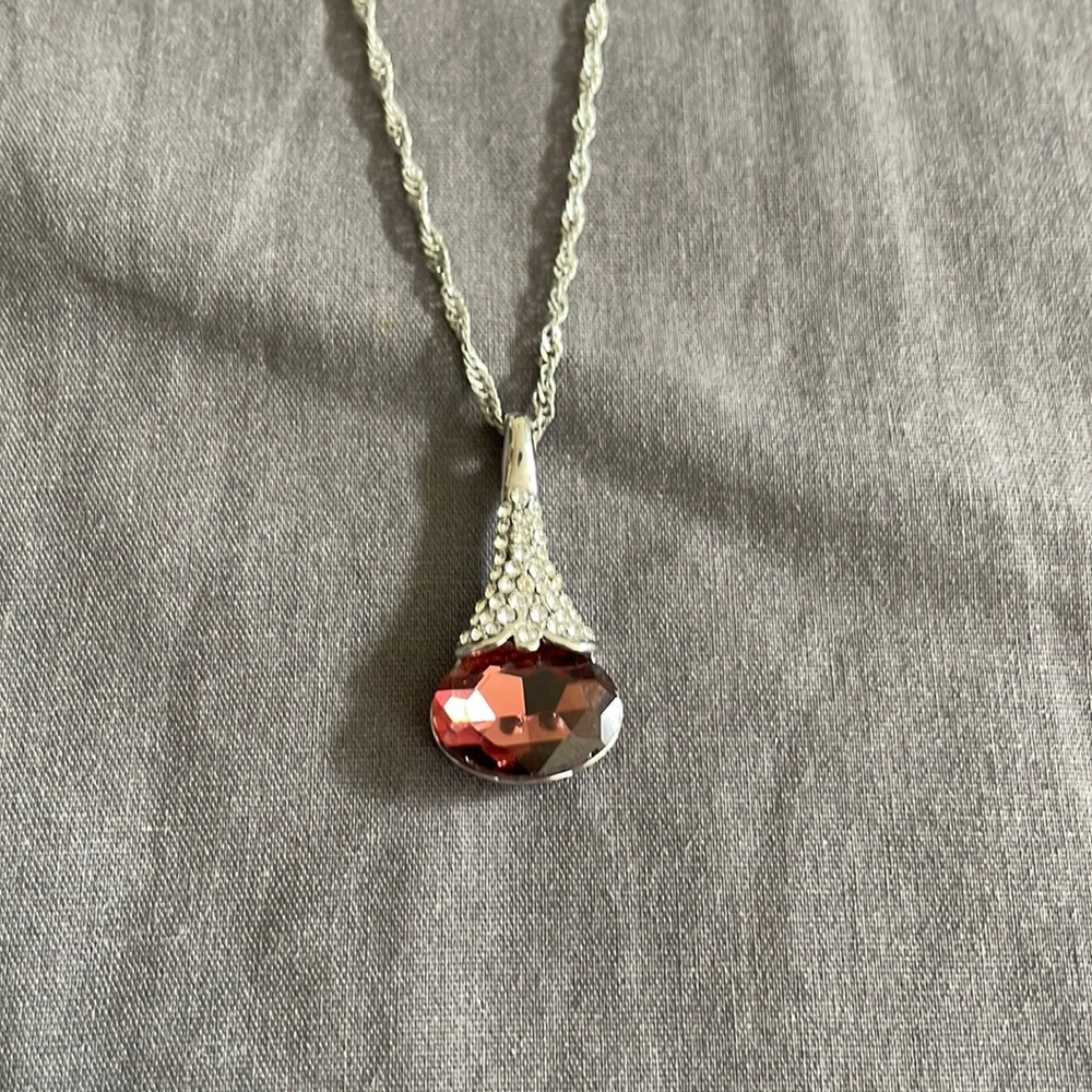Phö Diamond/Purple Gem Encrusted Necklace